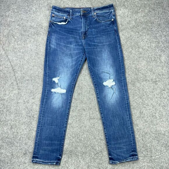 American Eagle Outfitters Other - American Eagle Jeans Mens 33x32 Original Taper Blue Distressed Stretch Denim